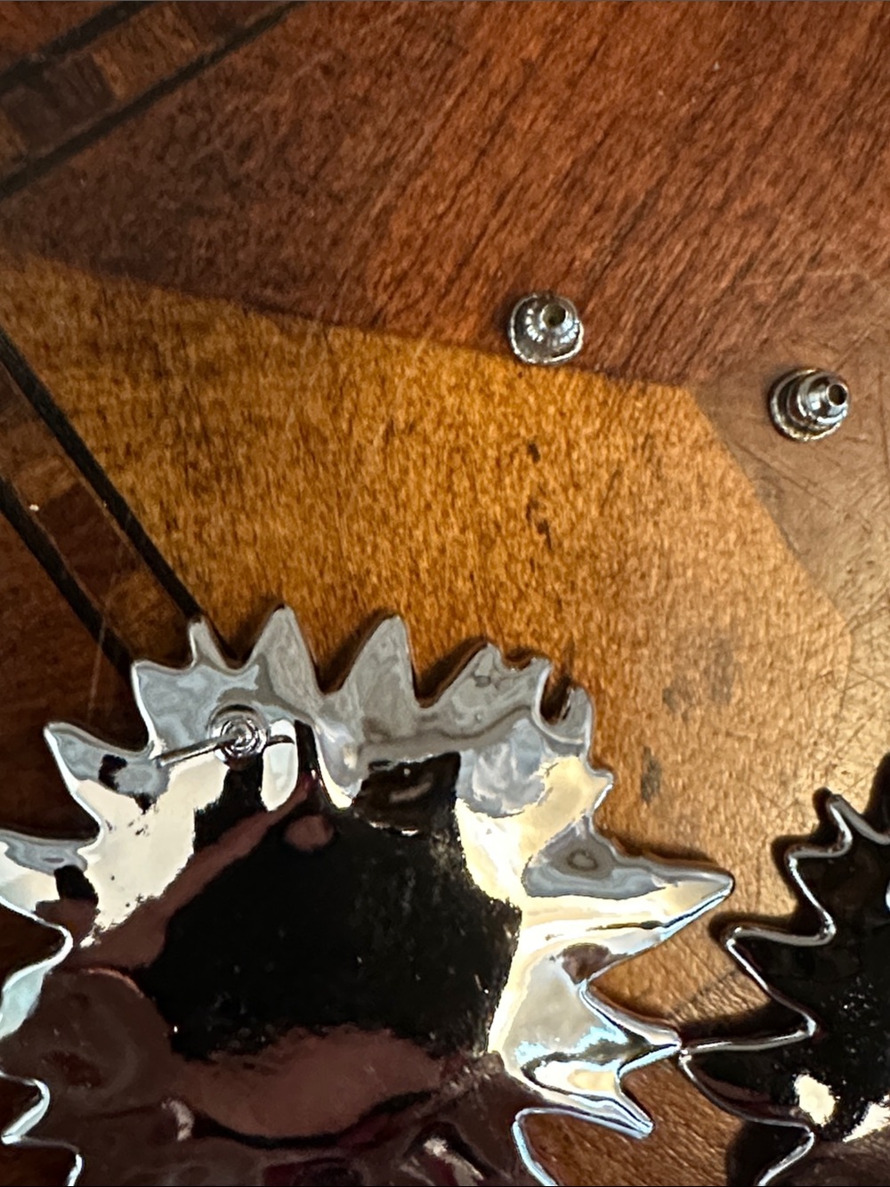 Silver Sunflower Statement Earrings - Elegant Floral Studs - Picture 7 of 7